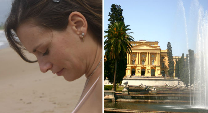 Nadia e um de seus cantinhos preferidos de Sampa (fotos: arquivo pessoal + Erasmo Altimeri)