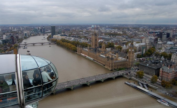 Londres do alto da London Eye. Foto: Débora Costa e Silva